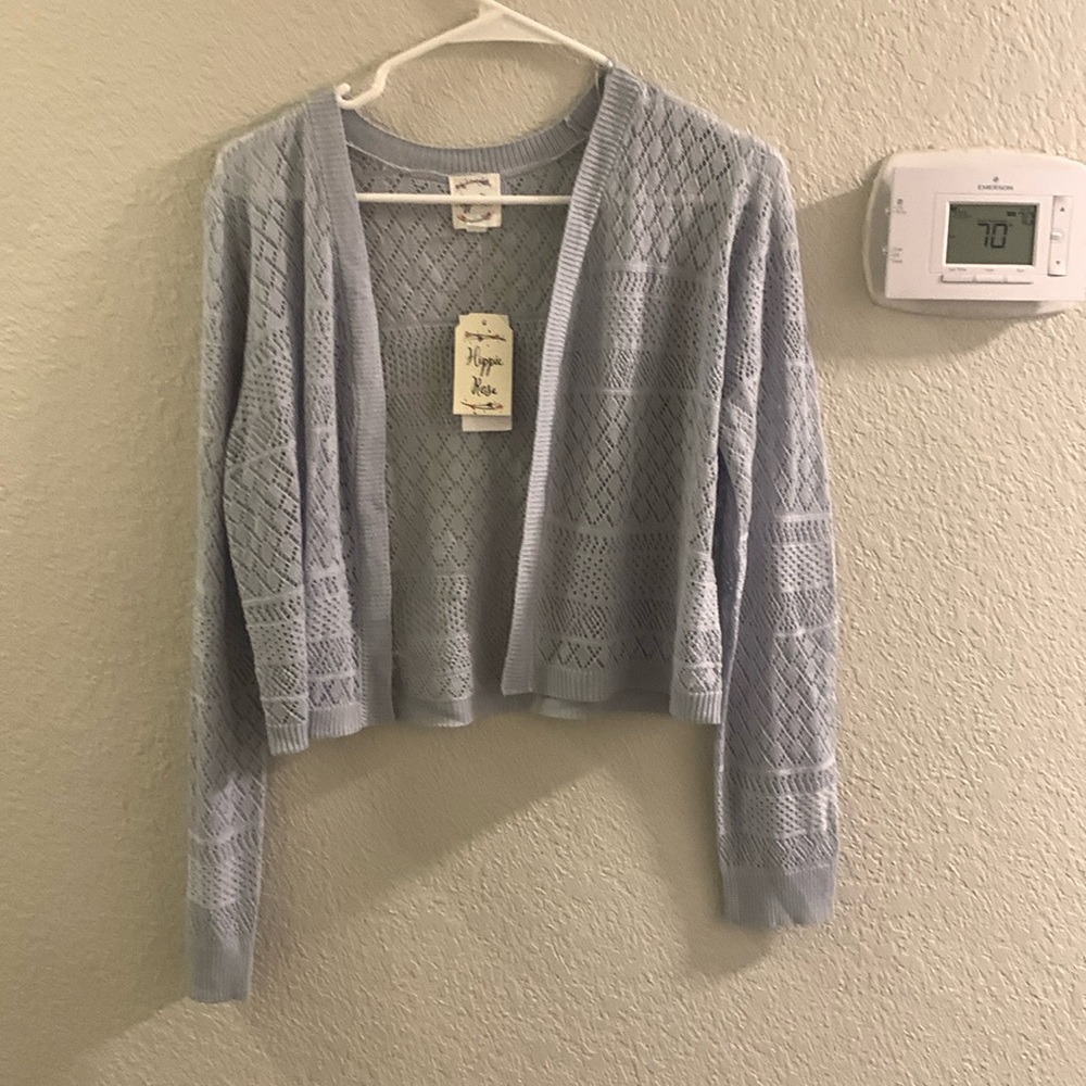 Blue cardigan